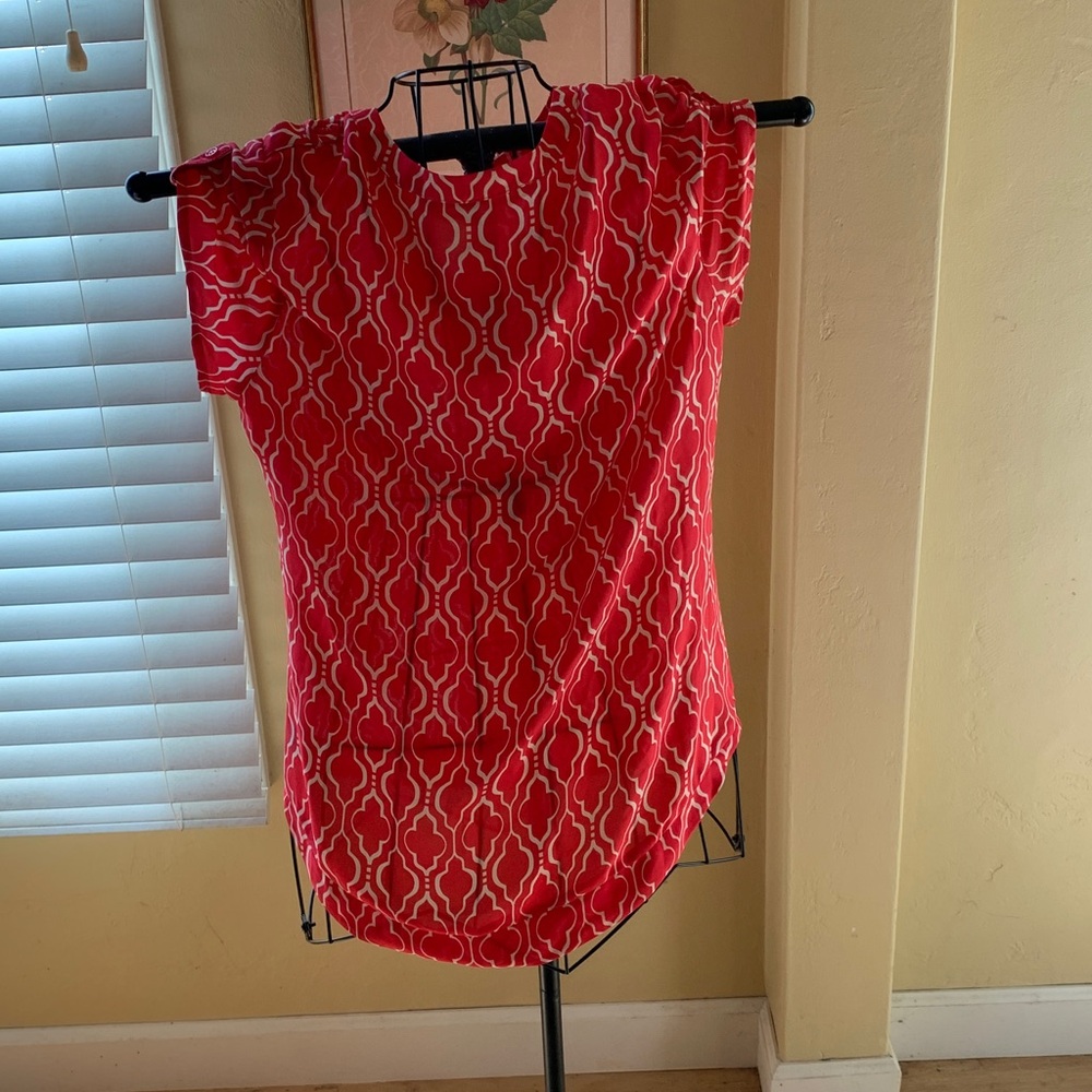 41 Hawthorne - Rosie Pink Patterned Blouse View 4